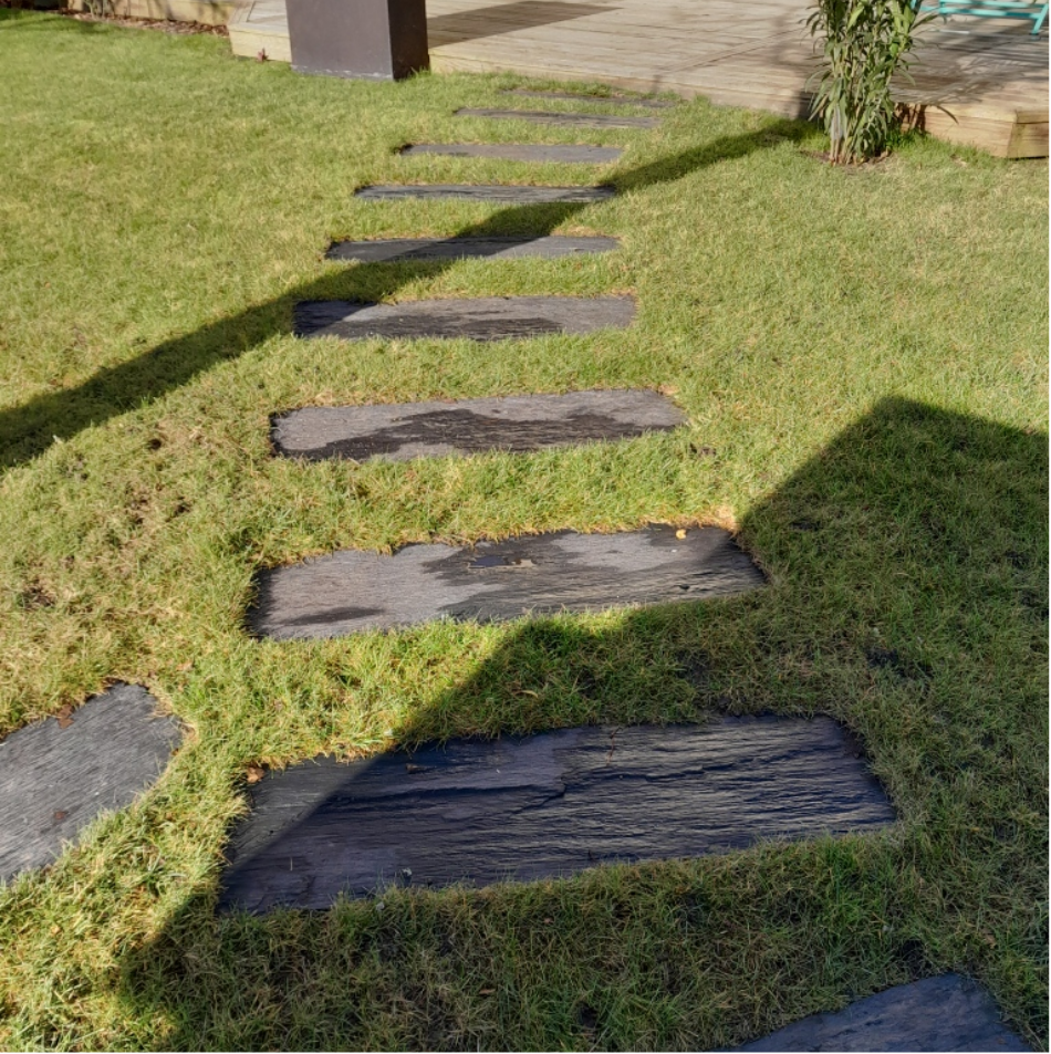 Plaque de schiste noir brut 50 cm