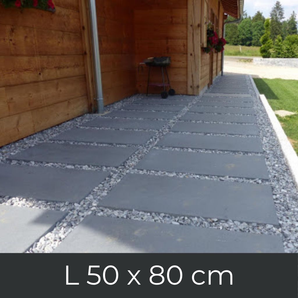 PROMOTION Plaques de schiste - largeur 50 cm * longueur 80 cm - bouts sciés