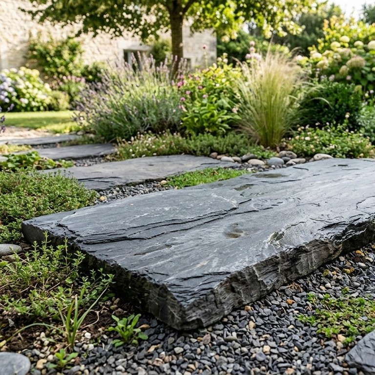 Plaques de schiste - largeur 50 cm - bouts bruts